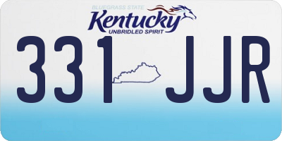 KY license plate 331JJR
