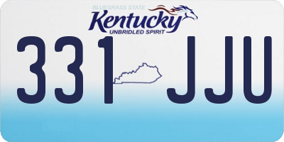 KY license plate 331JJU