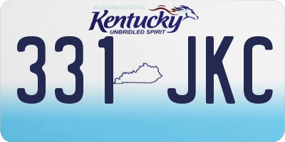 KY license plate 331JKC