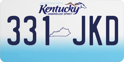 KY license plate 331JKD