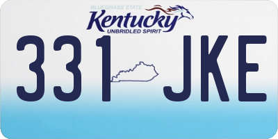 KY license plate 331JKE