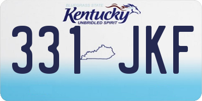 KY license plate 331JKF