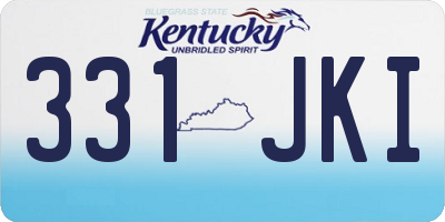 KY license plate 331JKI