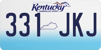 KY license plate 331JKJ