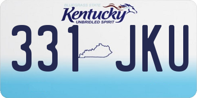 KY license plate 331JKU