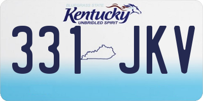 KY license plate 331JKV