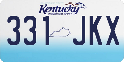 KY license plate 331JKX