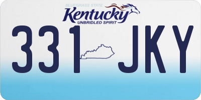 KY license plate 331JKY