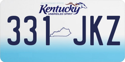 KY license plate 331JKZ