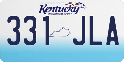 KY license plate 331JLA