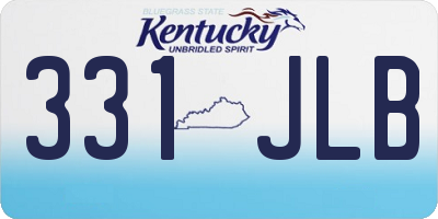 KY license plate 331JLB