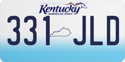 KY license plate 331JLD