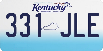 KY license plate 331JLE