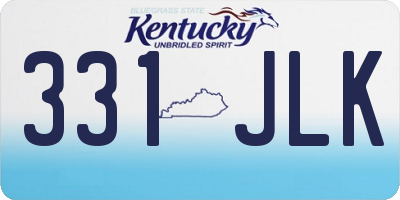 KY license plate 331JLK