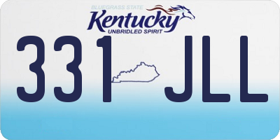 KY license plate 331JLL