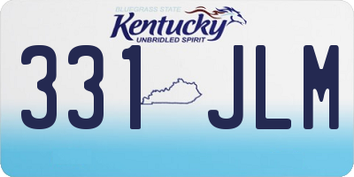 KY license plate 331JLM