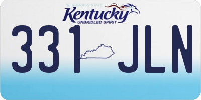 KY license plate 331JLN
