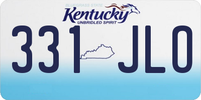 KY license plate 331JLO
