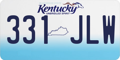 KY license plate 331JLW