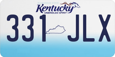 KY license plate 331JLX