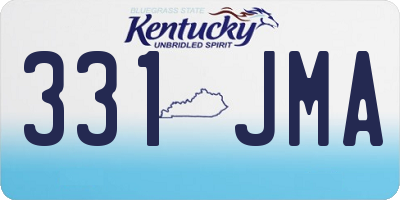 KY license plate 331JMA