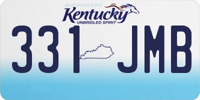KY license plate 331JMB