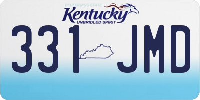 KY license plate 331JMD