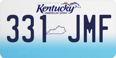 KY license plate 331JMF