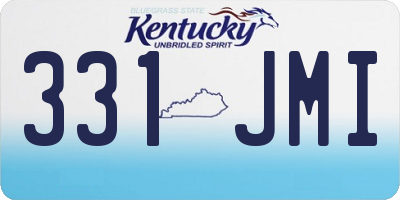 KY license plate 331JMI