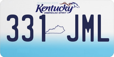 KY license plate 331JML