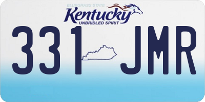 KY license plate 331JMR
