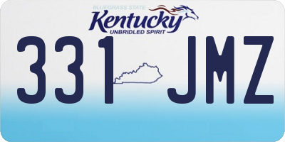 KY license plate 331JMZ
