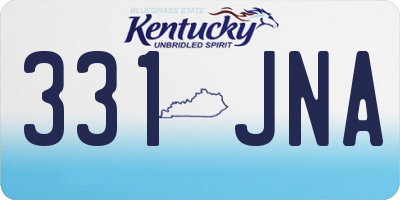 KY license plate 331JNA