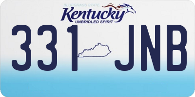 KY license plate 331JNB