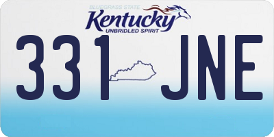 KY license plate 331JNE