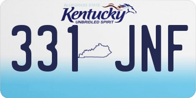 KY license plate 331JNF