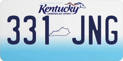 KY license plate 331JNG