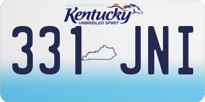 KY license plate 331JNI