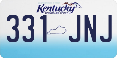 KY license plate 331JNJ