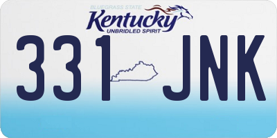 KY license plate 331JNK