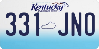 KY license plate 331JNO