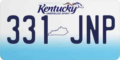 KY license plate 331JNP