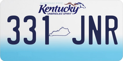 KY license plate 331JNR