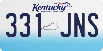 KY license plate 331JNS