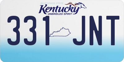 KY license plate 331JNT