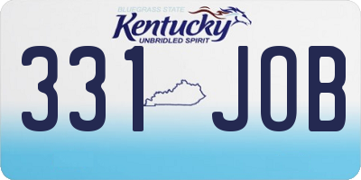 KY license plate 331JOB