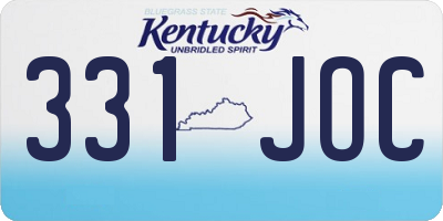 KY license plate 331JOC