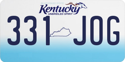 KY license plate 331JOG