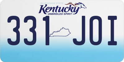 KY license plate 331JOI