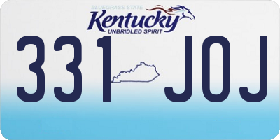 KY license plate 331JOJ